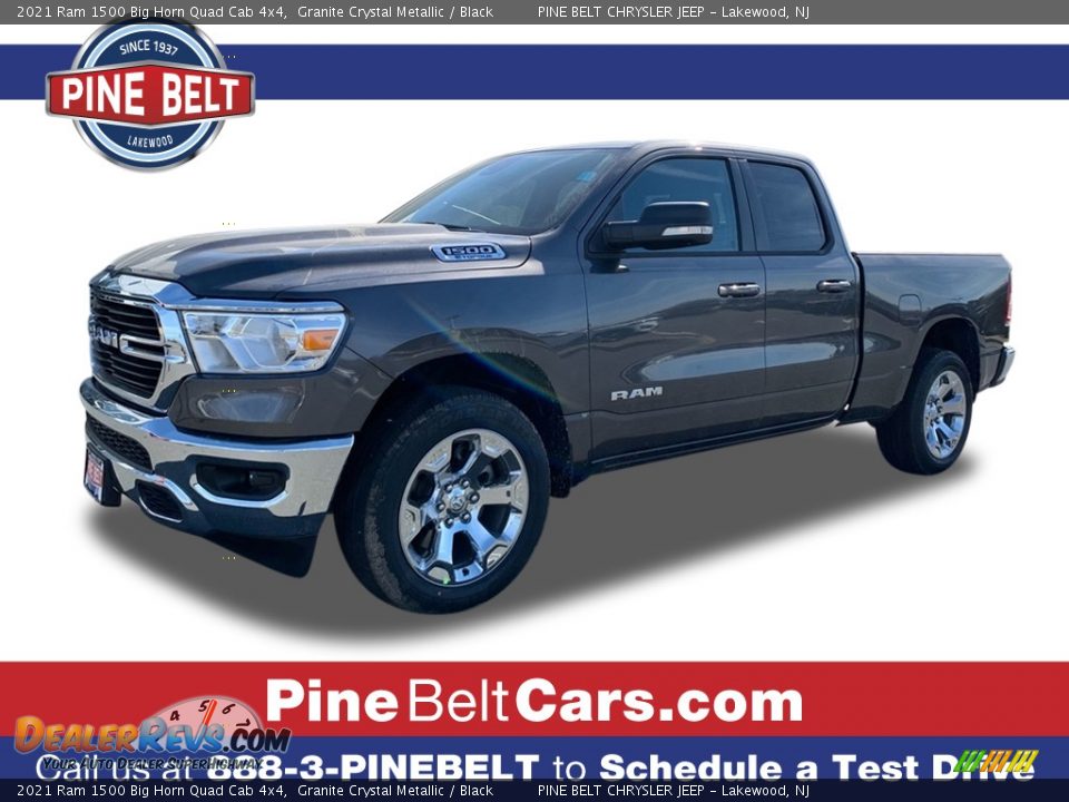 2021 Ram 1500 Big Horn Quad Cab 4x4 Granite Crystal Metallic / Black Photo #1