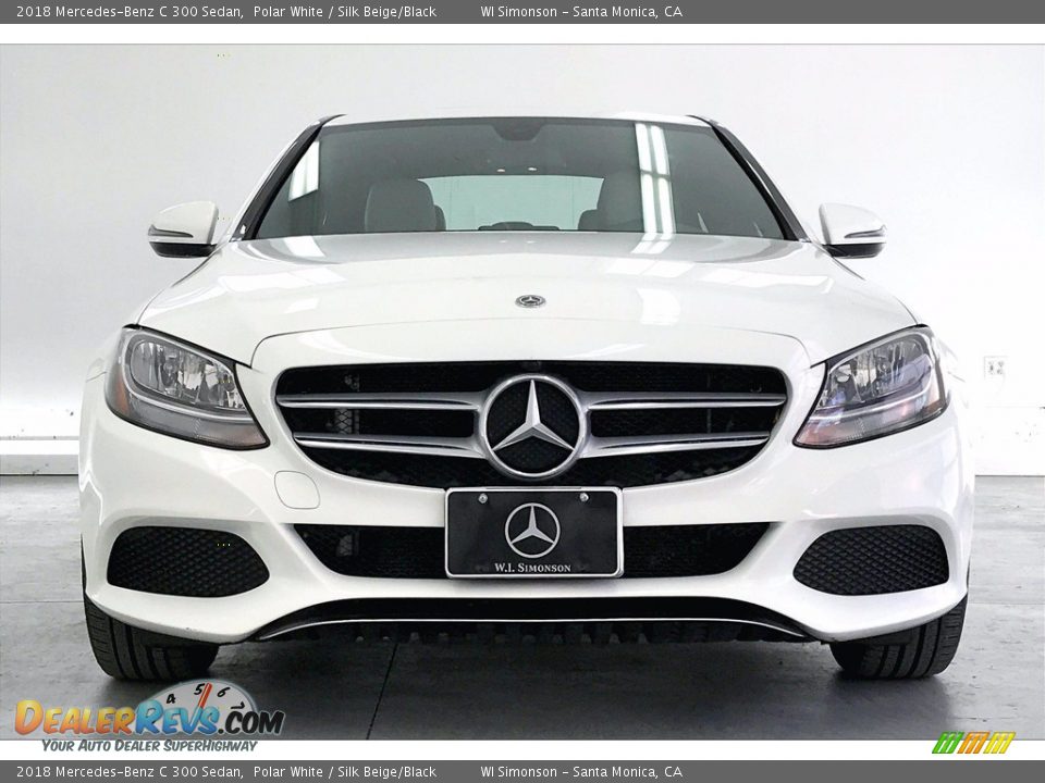 2018 Mercedes-Benz C 300 Sedan Polar White / Silk Beige/Black Photo #2
