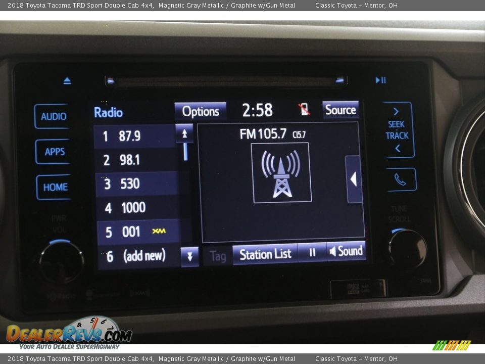 2018 Toyota Tacoma TRD Sport Double Cab 4x4 Magnetic Gray Metallic / Graphite w/Gun Metal Photo #12