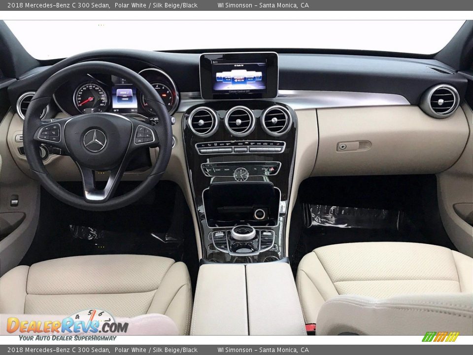 2018 Mercedes-Benz C 300 Sedan Polar White / Silk Beige/Black Photo #15