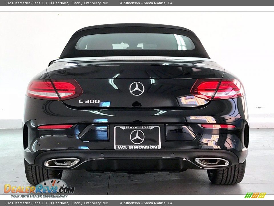 2021 Mercedes-Benz C 300 Cabriolet Black / Cranberry Red Photo #3