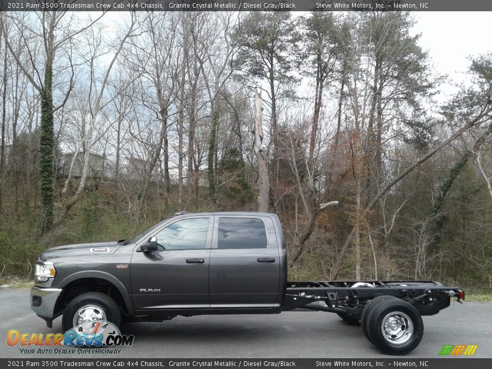 2021 Ram 3500 Tradesman Crew Cab 4x4 Chassis Granite Crystal Metallic / Diesel Gray/Black Photo #1