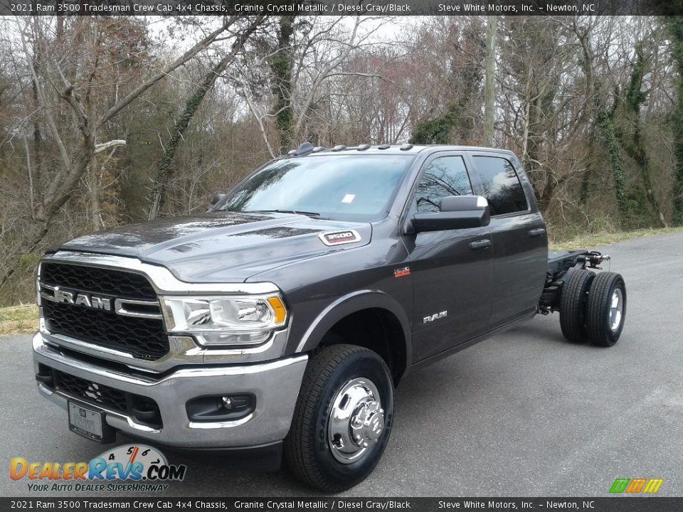 2021 Ram 3500 Tradesman Crew Cab 4x4 Chassis Granite Crystal Metallic / Diesel Gray/Black Photo #2