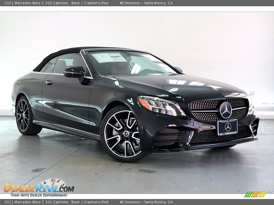 2021 Mercedes-Benz C 300 Cabriolet Black / Cranberry Red Photo #12