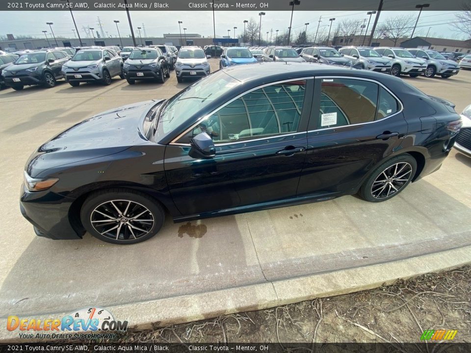 2021 Toyota Camry SE AWD Galactic Aqua Mica / Black Photo #1