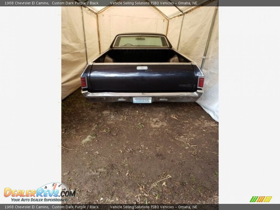 1968 Chevrolet El Camino Custom Dark Purple / Black Photo #8