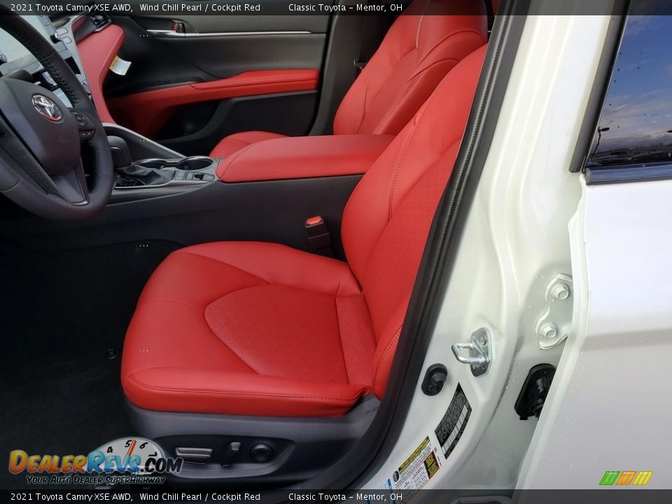 2021 Toyota Camry XSE AWD Wind Chill Pearl / Cockpit Red Photo #2