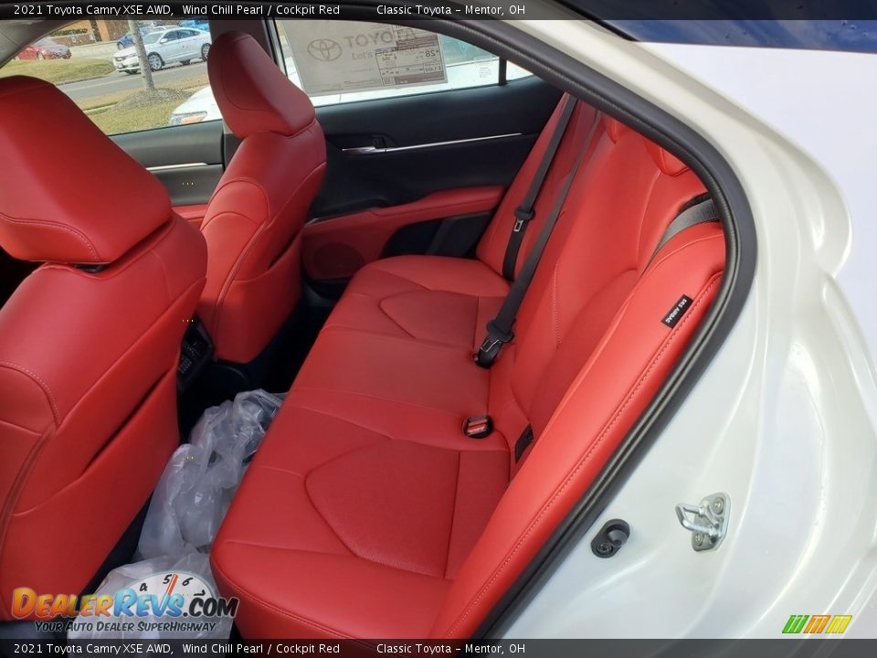 2021 Toyota Camry XSE AWD Wind Chill Pearl / Cockpit Red Photo #3