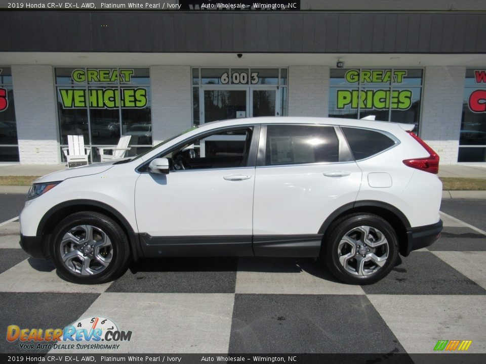 2019 Honda CR-V EX-L AWD Platinum White Pearl / Ivory Photo #1