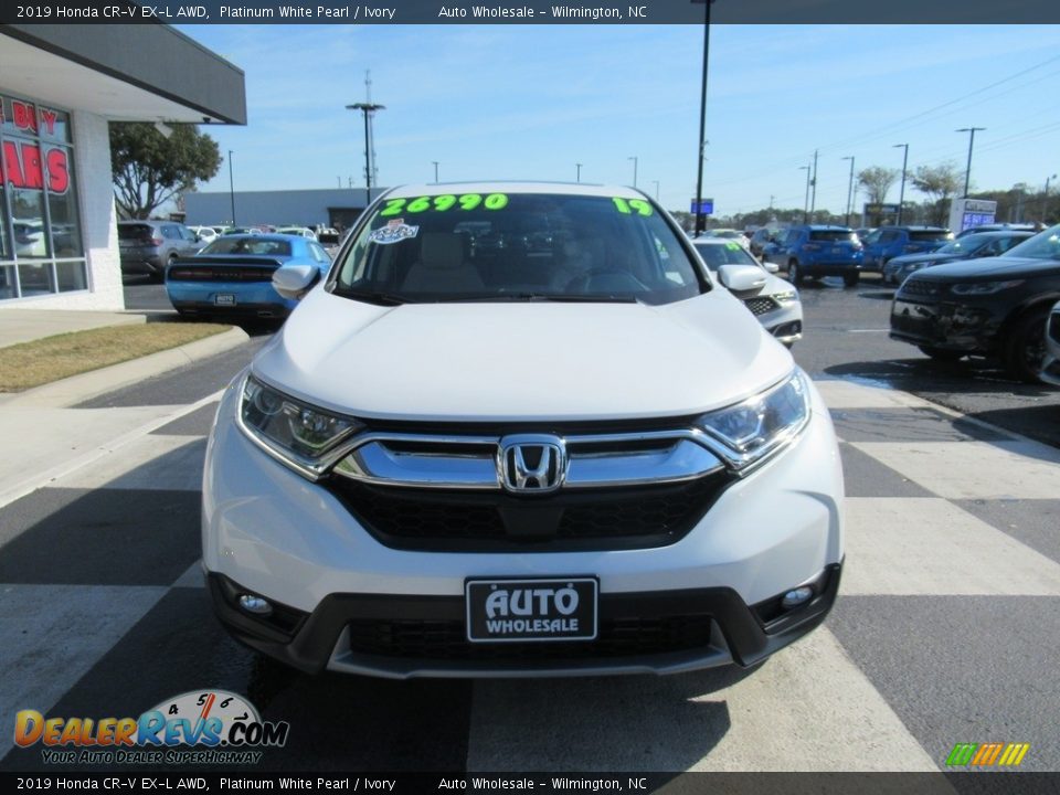 2019 Honda CR-V EX-L AWD Platinum White Pearl / Ivory Photo #2