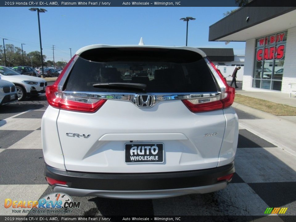 2019 Honda CR-V EX-L AWD Platinum White Pearl / Ivory Photo #4