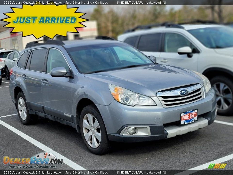 2010 Subaru Outback 2.5i Limited Wagon Steel Silver Metallic / Off Black Photo #1