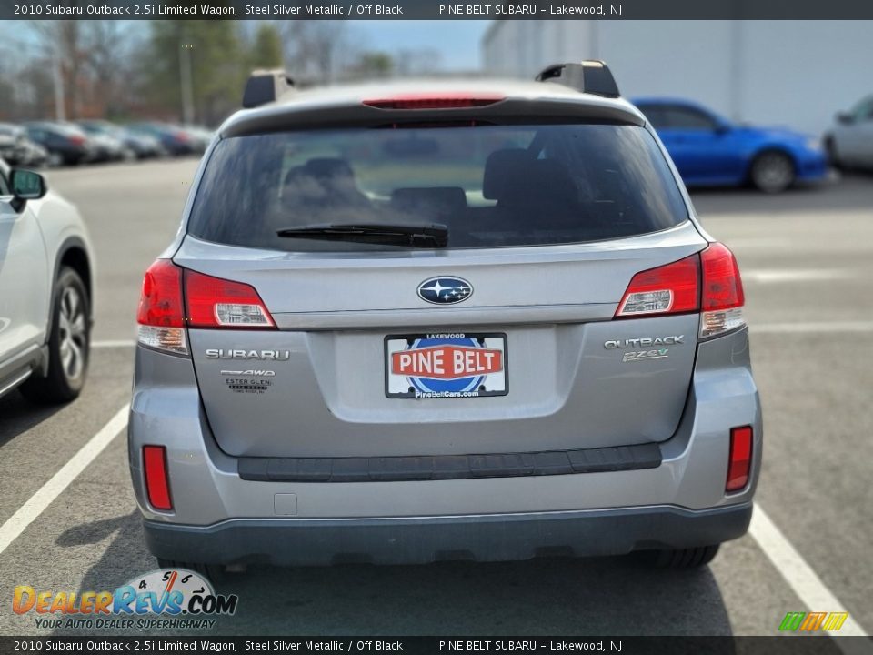 2010 Subaru Outback 2.5i Limited Wagon Steel Silver Metallic / Off Black Photo #3