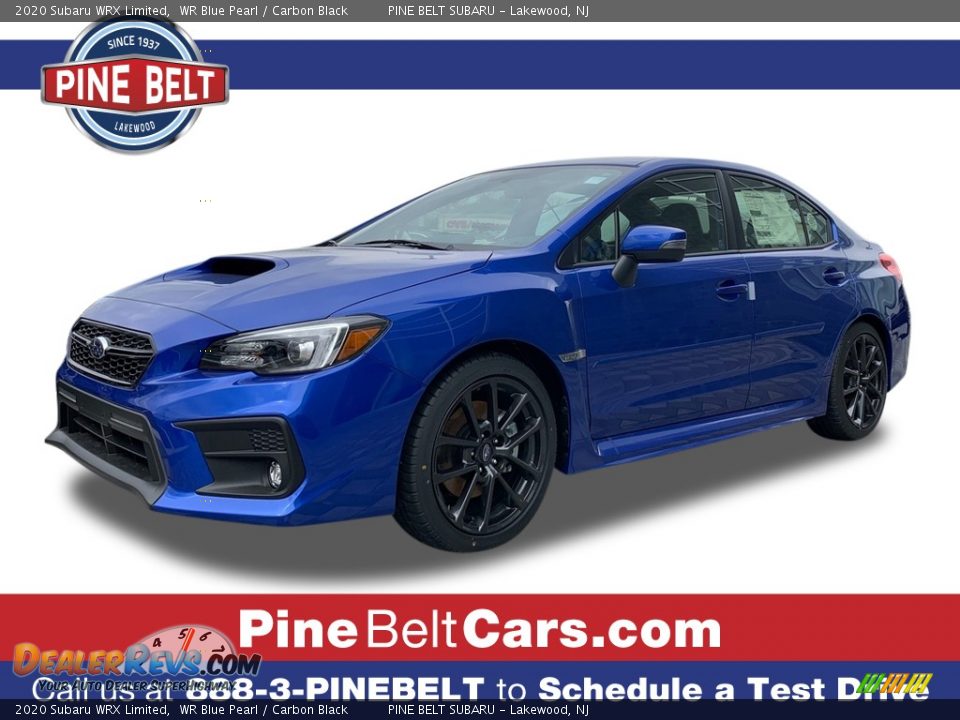 2020 Subaru WRX Limited WR Blue Pearl / Carbon Black Photo #1