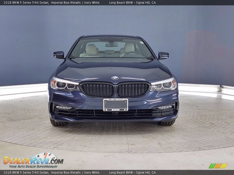 2018 BMW 5 Series 540i Sedan Imperial Blue Metallic / Ivory White Photo #2