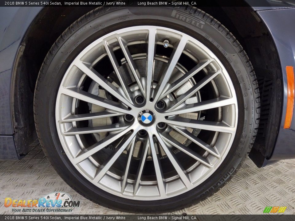2018 BMW 5 Series 540i Sedan Imperial Blue Metallic / Ivory White Photo #6