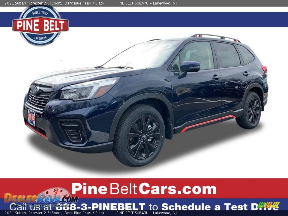 2021 Subaru Forester 2.5i Sport Dark Blue Pearl / Black Photo #1