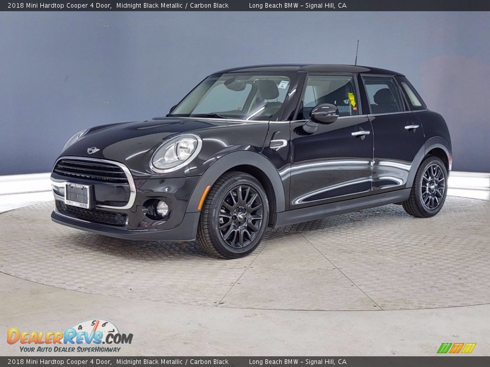 2018 Mini Hardtop Cooper 4 Door Midnight Black Metallic / Carbon Black Photo #3