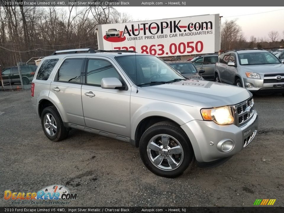 2010 Ford Escape Limited V6 4WD Ingot Silver Metallic / Charcoal Black Photo #1