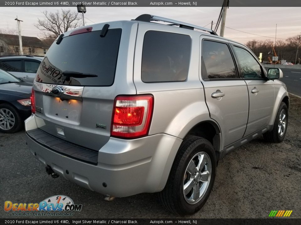 2010 Ford Escape Limited V6 4WD Ingot Silver Metallic / Charcoal Black Photo #3