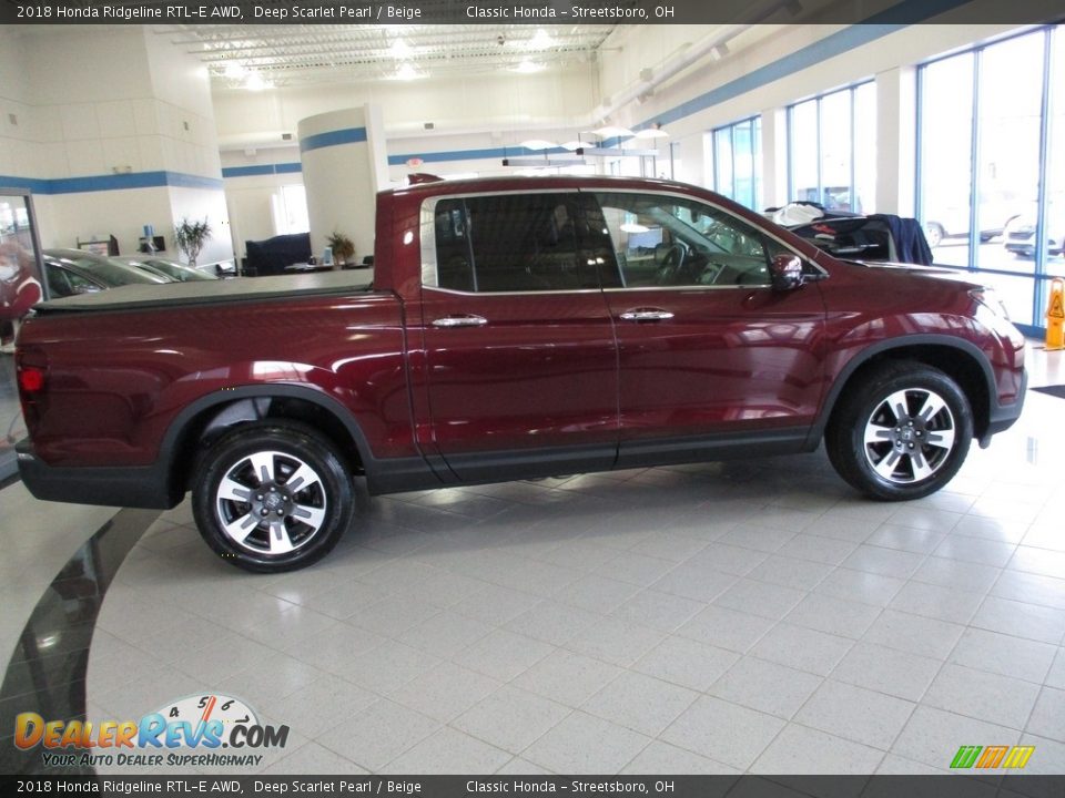 2018 Honda Ridgeline RTL-E AWD Deep Scarlet Pearl / Beige Photo #4