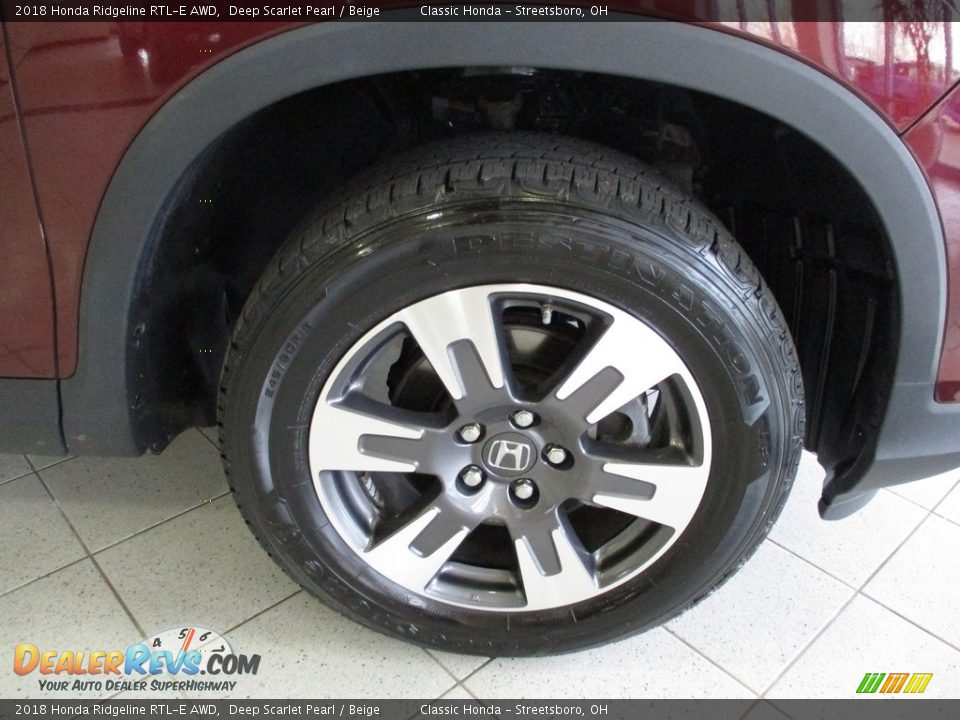 2018 Honda Ridgeline RTL-E AWD Deep Scarlet Pearl / Beige Photo #5