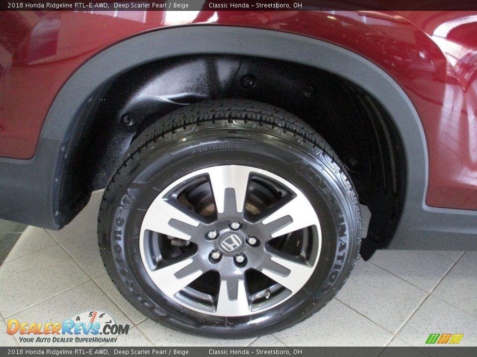2018 Honda Ridgeline RTL-E AWD Deep Scarlet Pearl / Beige Photo #6