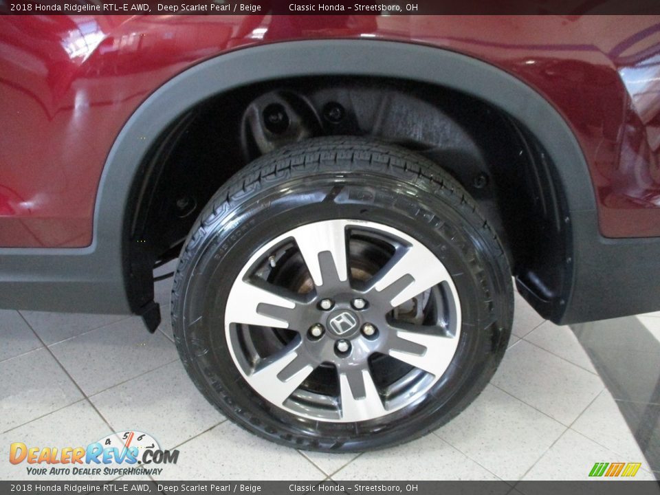 2018 Honda Ridgeline RTL-E AWD Deep Scarlet Pearl / Beige Photo #11