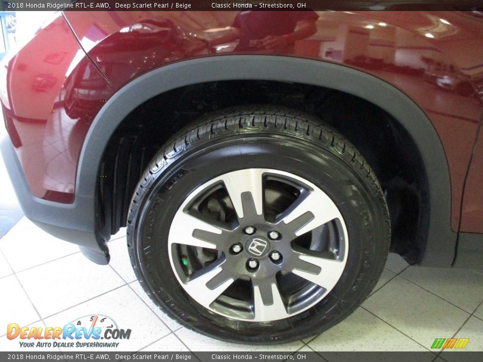 2018 Honda Ridgeline RTL-E AWD Deep Scarlet Pearl / Beige Photo #12