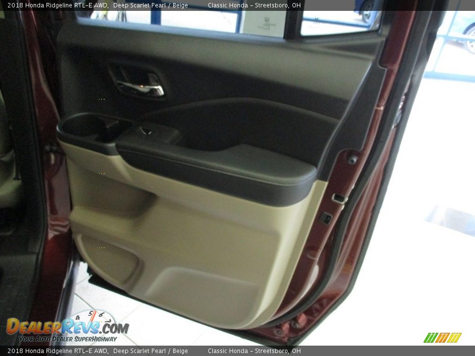 2018 Honda Ridgeline RTL-E AWD Deep Scarlet Pearl / Beige Photo #20