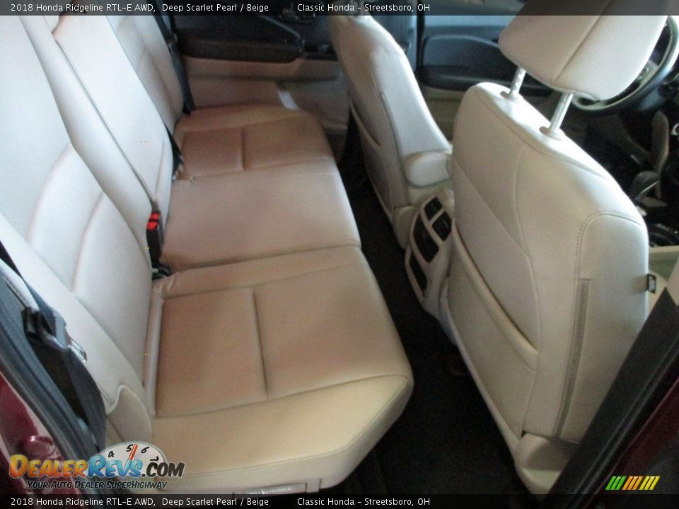 2018 Honda Ridgeline RTL-E AWD Deep Scarlet Pearl / Beige Photo #21