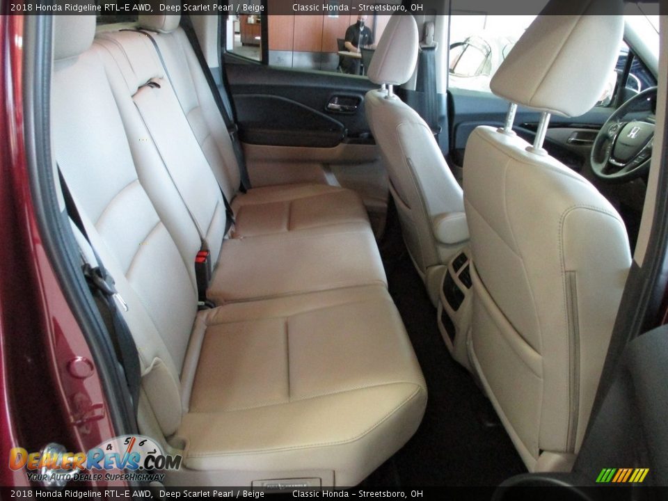 2018 Honda Ridgeline RTL-E AWD Deep Scarlet Pearl / Beige Photo #22