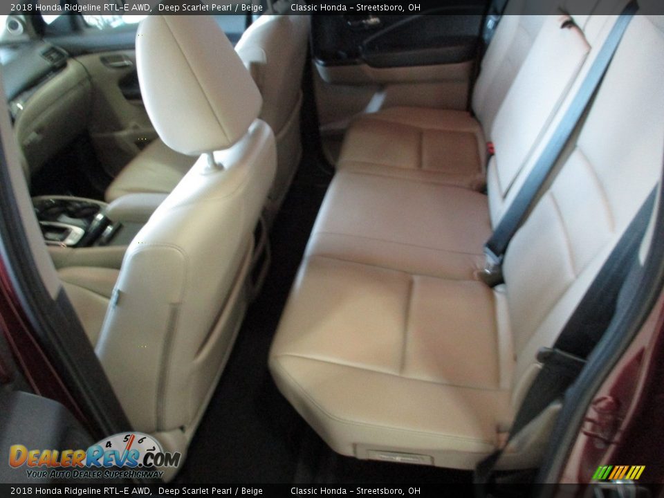2018 Honda Ridgeline RTL-E AWD Deep Scarlet Pearl / Beige Photo #25