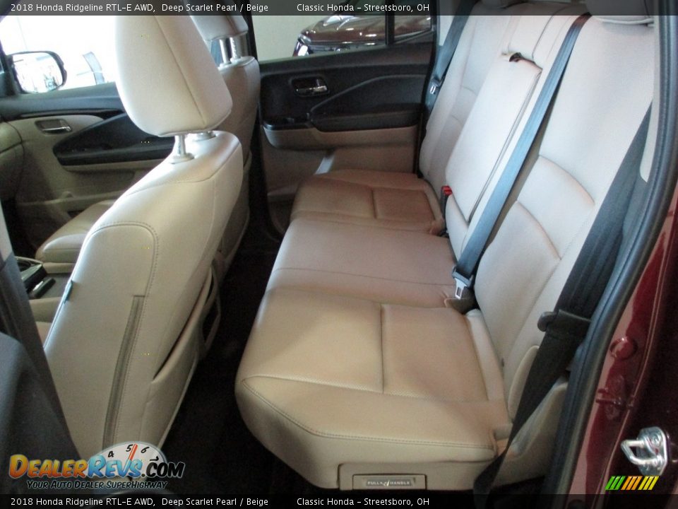 2018 Honda Ridgeline RTL-E AWD Deep Scarlet Pearl / Beige Photo #26