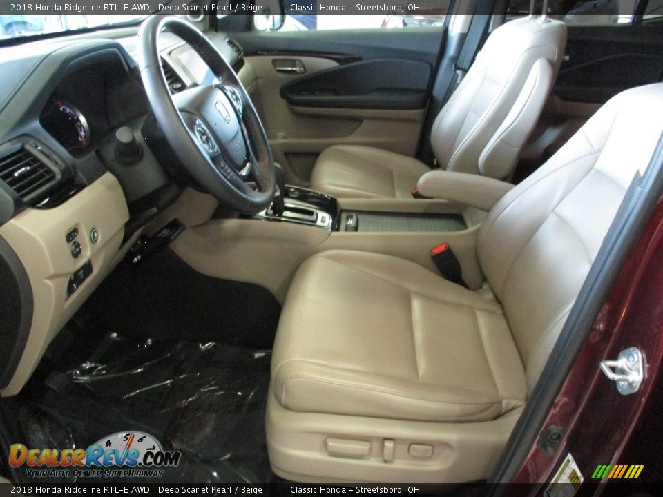 2018 Honda Ridgeline RTL-E AWD Deep Scarlet Pearl / Beige Photo #29