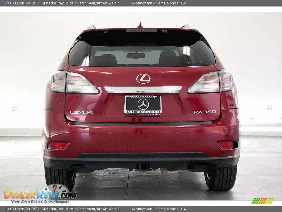 2010 Lexus RX 350 Matador Red Mica / Parchment/Brown Walnut Photo #3