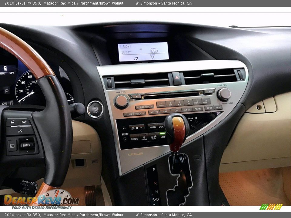 2010 Lexus RX 350 Matador Red Mica / Parchment/Brown Walnut Photo #5