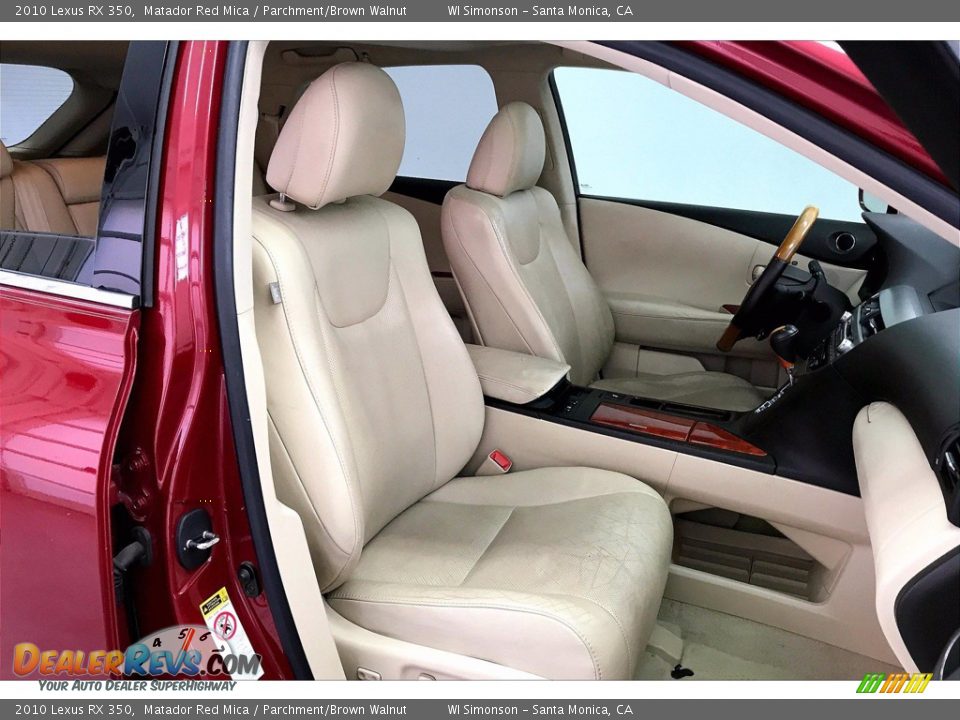 2010 Lexus RX 350 Matador Red Mica / Parchment/Brown Walnut Photo #6