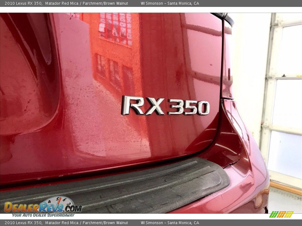 2010 Lexus RX 350 Matador Red Mica / Parchment/Brown Walnut Photo #7