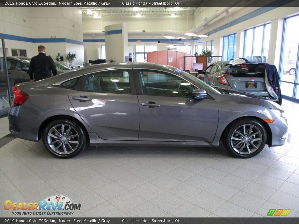 2019 Honda Civic EX Sedan Modern Steel Metallic / Gray Photo #4