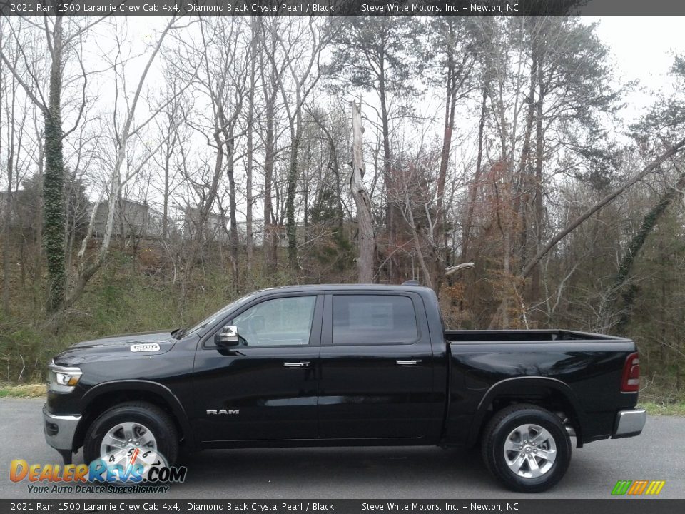 Diamond Black Crystal Pearl 2021 Ram 1500 Laramie Crew Cab 4x4 Photo #1