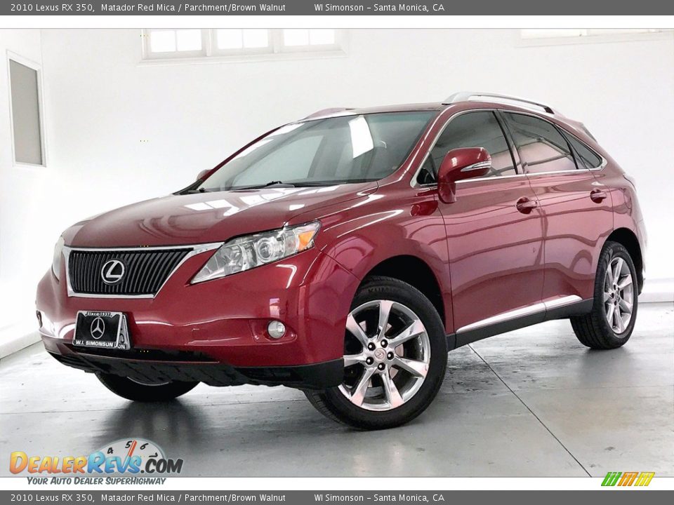 2010 Lexus RX 350 Matador Red Mica / Parchment/Brown Walnut Photo #12