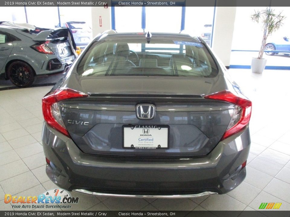 2019 Honda Civic EX Sedan Modern Steel Metallic / Gray Photo #8