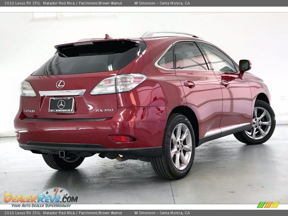 2010 Lexus RX 350 Matador Red Mica / Parchment/Brown Walnut Photo #13