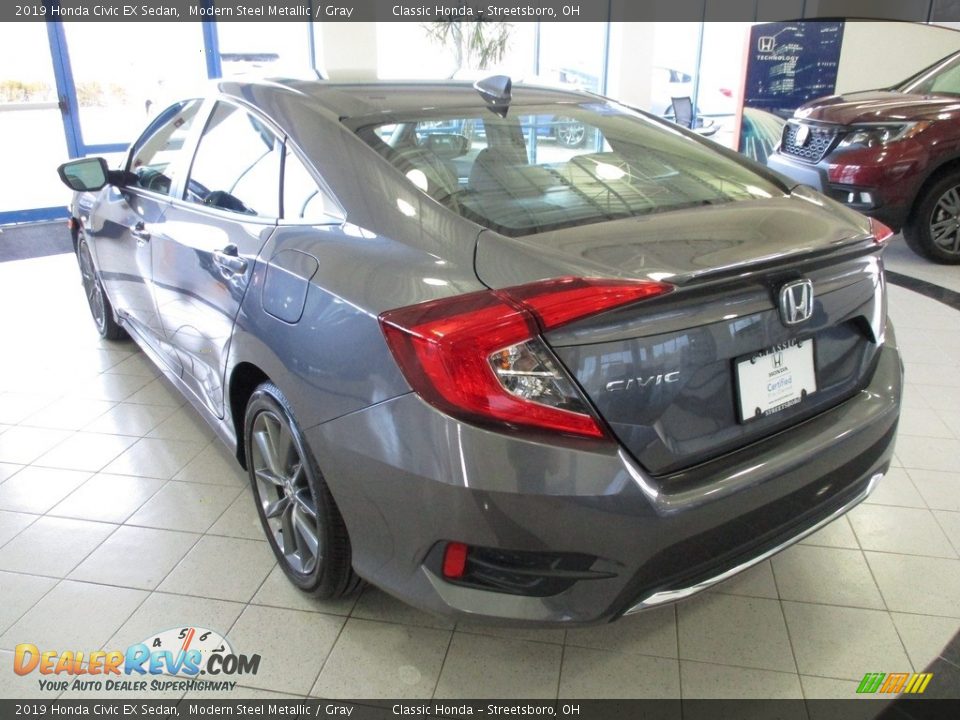 2019 Honda Civic EX Sedan Modern Steel Metallic / Gray Photo #9