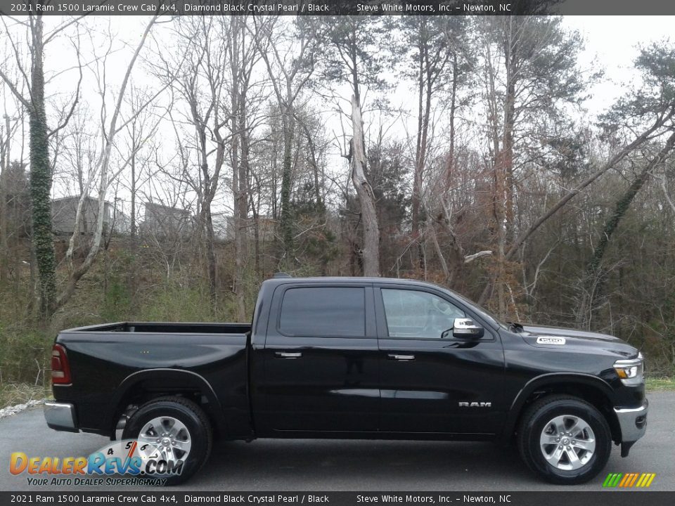 Diamond Black Crystal Pearl 2021 Ram 1500 Laramie Crew Cab 4x4 Photo #5