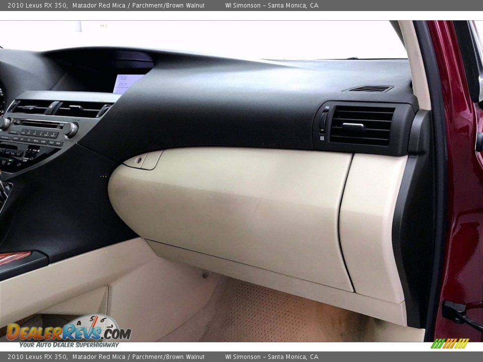 2010 Lexus RX 350 Matador Red Mica / Parchment/Brown Walnut Photo #16