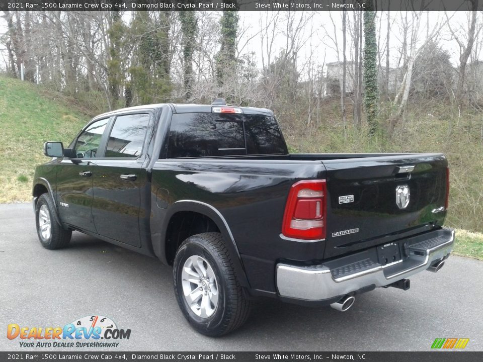 2021 Ram 1500 Laramie Crew Cab 4x4 Diamond Black Crystal Pearl / Black Photo #9