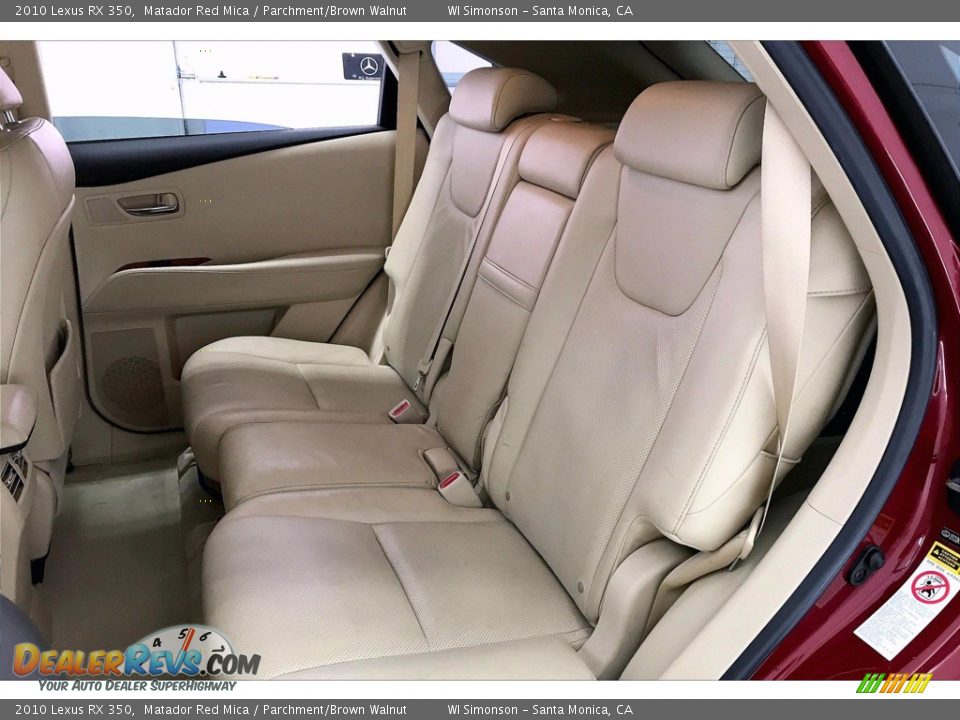 2010 Lexus RX 350 Matador Red Mica / Parchment/Brown Walnut Photo #20