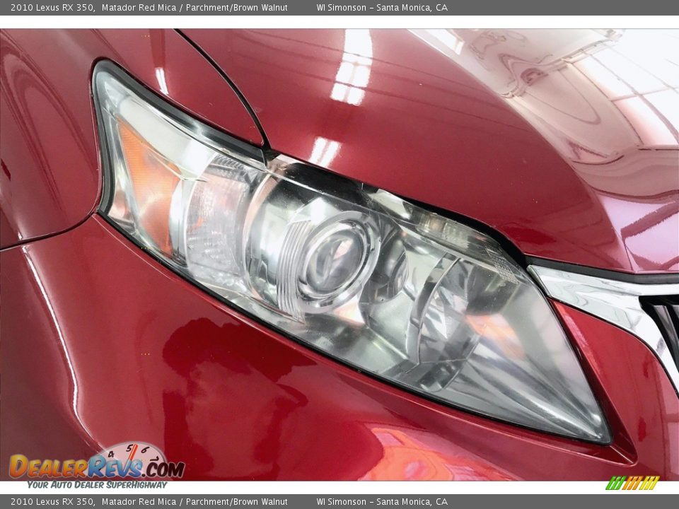 2010 Lexus RX 350 Matador Red Mica / Parchment/Brown Walnut Photo #28